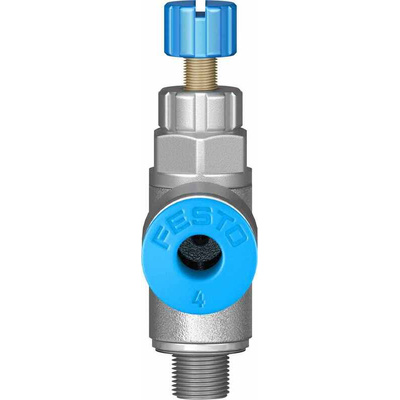 Festo GRLA Series Tube Exhaust Valve, 4mm Tube Inlet Port x M5 Male Outlet Port x 4mm Tube Outlet Port, 197577