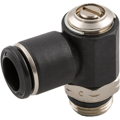 RS PRO Threaded Flow Regulator x Push In 8 mm Tube Outlet Port
