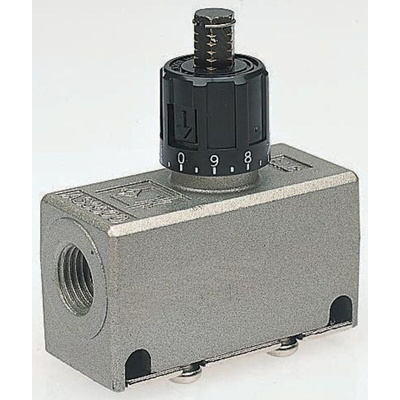SMC AS Series Threaded Flow Regulator, G 1/4 Female Inlet Port x G 1/4 Female Outlet Port
