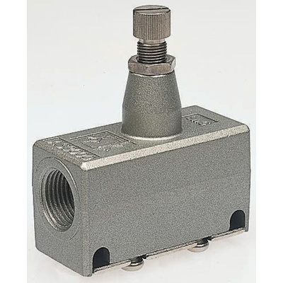 SMC AS Series Threaded Flow Regulator, G 1/4 Female Inlet Port x G 1/4 Female Outlet Port