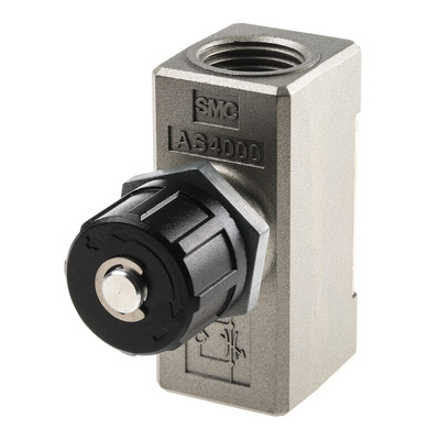 SMC AS Series Threaded Flow Regulator, G 1/2 Female Inlet Port x G 1/2 Female Outlet Port