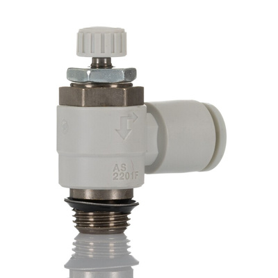 SMC AS Series Threaded Flow Regulator x 6mm Tube Outlet Port