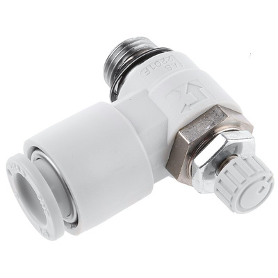 SMC AS Series Threaded Flow Regulator x 8mm Tube Outlet Port