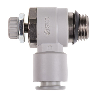 SMC AS Series Threaded Flow Regulator x 8mm Tube Outlet Port