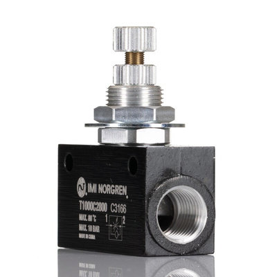 Norgren T1000 Series Threaded Flow Regulator, G 1/4 Female Inlet Port x G 1/4 Female Outlet Port