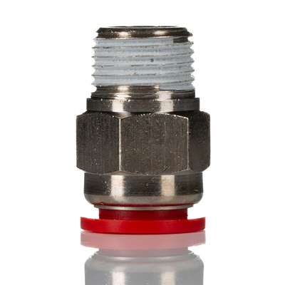 Norgren Pneufit C Series Straight Threaded Adaptor, Push In 16 mm to R 1/2, Threaded-to-Tube Connection Style