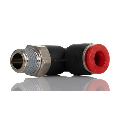 Norgren Elbow Threaded-toTube Adaptor, R 1/8 to Push In 6 mm