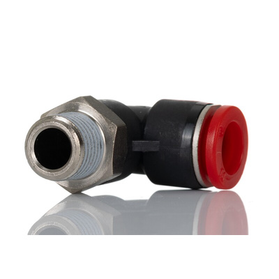 Norgren Pneufit C Series Swivel Elbow, R 1/4 to Push In 10 mm, Threaded-to-Tube Connection Style