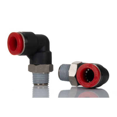Norgren Pneufit C Series Swivel Elbow, R 1/4 to Push In 10 mm, Threaded-to-Tube Connection Style