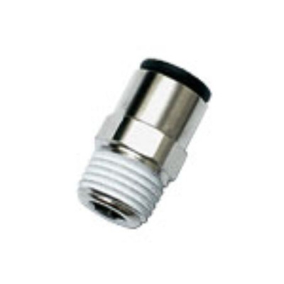 Legris LF3000 Series, G 3/8 Male to Push In 4 mm, Threaded-to-Tube Connection Style