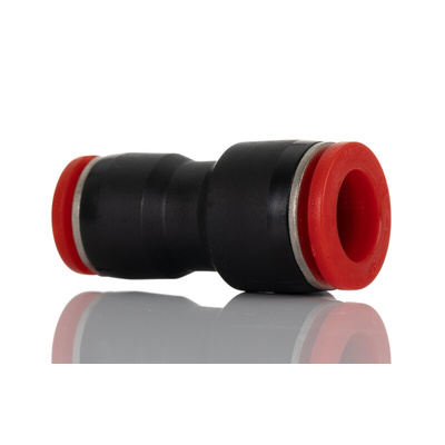 Norgren Pneufit C Series Straight Tube-to-Tube Adaptor, Push In 12 mm to Push In 10 mm, Tube-to-Tube Connection Style
