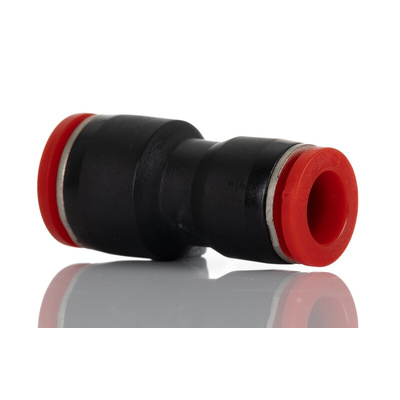 Norgren Pneufit C Series Straight Tube-to-Tube Adaptor, Push In 12 mm to Push In 10 mm, Tube-to-Tube Connection Style