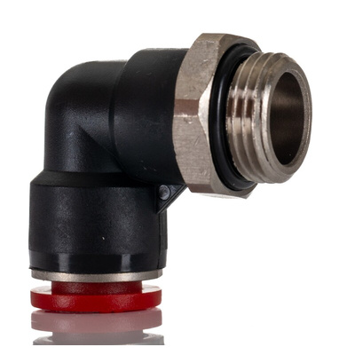 Norgren Pneufit C Series Swivel Elbow, Push In 10 mm to G 3/8 Female, Threaded-to-Tube Connection Style, Pneufit