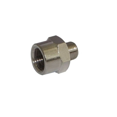 Norgren 15 Series Straight Fitting, R 1/4 Male to G 1/2 Female, Threaded Connection Style