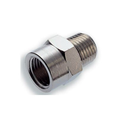 Norgren 15 Series Straight Fitting, R 3/8 Male to G 1/8 Female, Threaded Connection Style, 15023