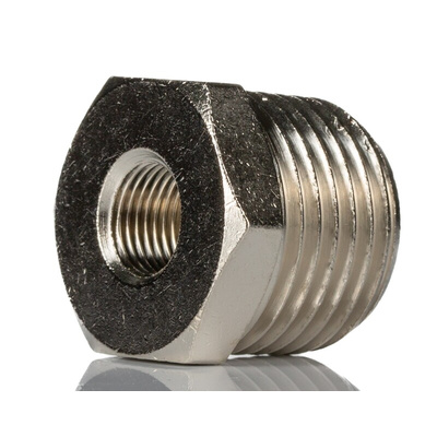 Norgren 15 Series Straight Threaded Adaptor, R 1/2 Male to G 1/8 Female, Threaded Connection Style