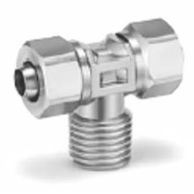 KFG2T, Stainless Steel 316 Insert Fittings, Male Branch Tee