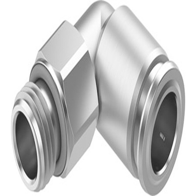 Festo NPQR Series Elbow Threaded-toTube Adaptor, G 1/4 Male to 10 mm, Threaded-to-Tube Connection Style, NPQR-L-G14