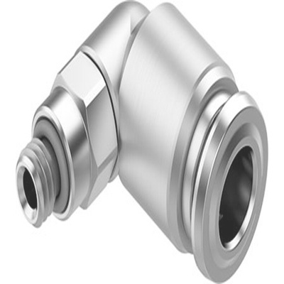 Festo NPQR Series Elbow Threaded-toTube Adaptor, M5 to 6 mm, Threaded-to-Tube Connection Style, NPQR-L-M5