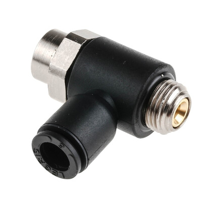 Legris 7010 Series Threaded Flow Regulator, G 1/8 Male Inlet Port x 6mm Tube Outlet Port