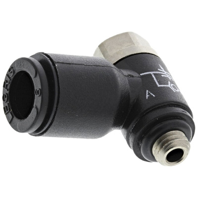 Legris 7010 Series Threaded Flow Regulator, M5 x 0.8 Male Inlet Port x 6mm Tube Outlet Port