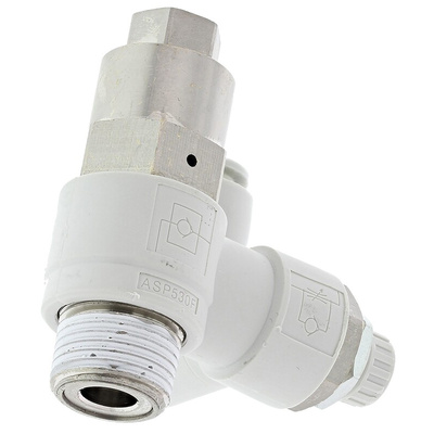 SMC ASP Series Threaded Flow Regulator, R 3/8 Male Inlet Port x 8mm Tube Outlet Port