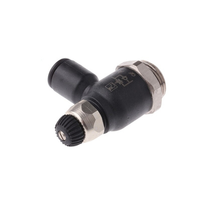 Legris 7060 Series Threaded Exhaust Regulator, G 3/8 Male Inlet Port x 8mm Tube Outlet Port