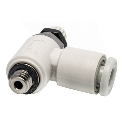 SMC AS Series Threaded Speed Controller, 4mm Tube Inlet Port x 4mm Tube Outlet Port