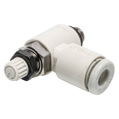 SMC AS Series Threaded Speed Controller, 4mm Tube Inlet Port x 4mm Tube Outlet Port