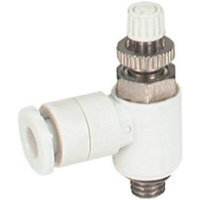 SMC AS Series Threaded Speed Controller, 6mm Tube Inlet Port x 6mm Tube Outlet Port