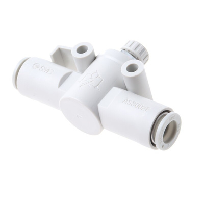SMC AS Series Tube Flow Controller, 8mm Tube Inlet Port x 8mm Tube Outlet Port