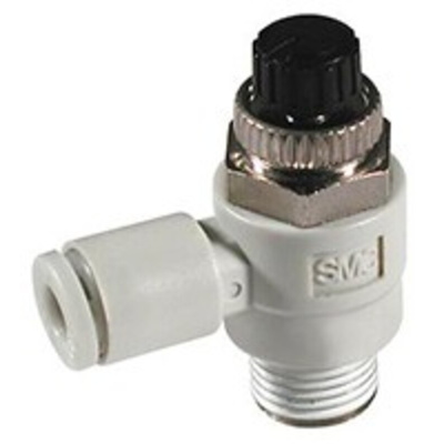 SMC AS Series Threaded Speed Controller, M5 x 0.8 Inlet Port x 4mm Tube Outlet Port