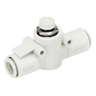 SMC AS Series Tube Speed Controller, 4mm Tube Inlet Port x 4mm Tube Outlet Port