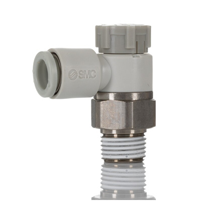 SMC AS Series Threaded Flow Controller, R 1/8 Male Inlet Port x 6mm Tube Outlet Port