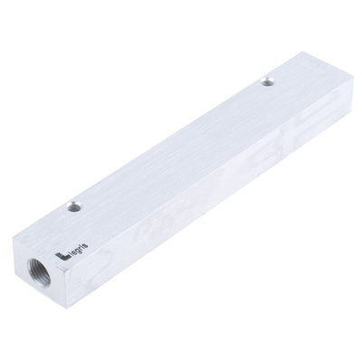 Legris3311 6 Outlet Pneumatic Manifold Threaded Fitting, G 1/4 G 1/8