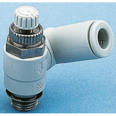 SMC AS Series Threaded Flow Regulator x 8mm Tube Outlet Port