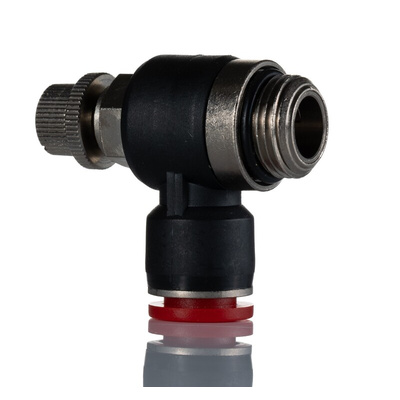 Norgren Pneutic C Series Threaded Flow Controller, G 3/8 Male Inlet Port, 10mm Tube Inlet Port x 10mm Tube Outlet Port