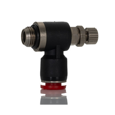 Norgren Pneutic C Series Threaded Flow Controller, G 1/8 Inlet Port, 6mm Tube Inlet Port x 6mm Tube Outlet Port