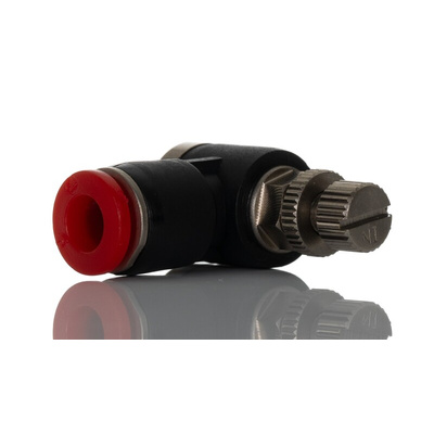 Norgren Pneutic C Series Threaded Flow Controller, G 1/8 Inlet Port, 6mm Tube Inlet Port x 6mm Tube Outlet Port
