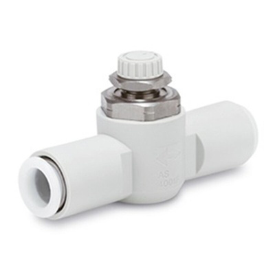 SMC AS100 Series Threaded Speed Controller, M5 Inlet Port x 6mm Tube Outlet Port