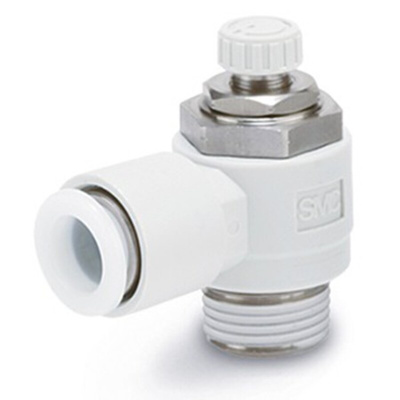 SMC AS205 Series Threaded Speed Controller, R 1/8 Inlet Port x 6mm Tube Outlet Port