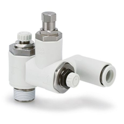 SMC ASQ Series Tube Flow Controller, G 1/2 Inlet Port, R1/8in Tube Inlet Port x 10mm Tube Outlet Port