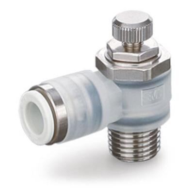 SMC AS Series Threaded Speed Controller, M5 Inlet Port, M5 x 0.8mm Tube Inlet Port x 4mm Tube Outlet Port