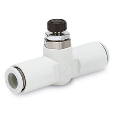 SMC AS Series Threaded Fitting, 3.2mm Tube Inlet Port x 3.2mm Tube Outlet Port, AS*1FM Series