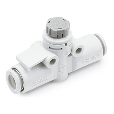 SMC AS Series Tube Speed Controller, 4mm Tube Inlet Port x 4mm Tube Outlet Port