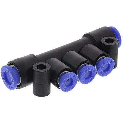 SMCKM 3 Outlet Manifold Push In 6 mm Push In 4 mm