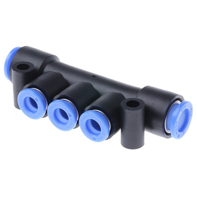 SMCKM 3 Outlet Manifold Push In 8 mm Push In 6 mm