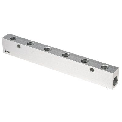 Legris3311 6 Outlet Manifold, G 3/8 G 1/4