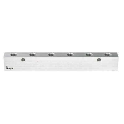 Legris3311 6 Outlet Manifold, G 3/8 G 1/4