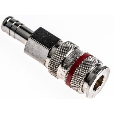 RS PRO Brass Male Pneumatic Quick Connect Coupling, 10mm Hose Barb